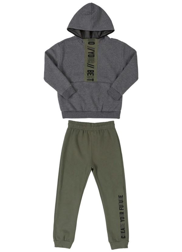 boys khaki moletom com capuz