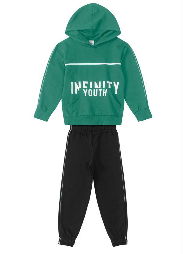 Rovitex Kids - Conjunto Infantil Moletom Infinity Verde