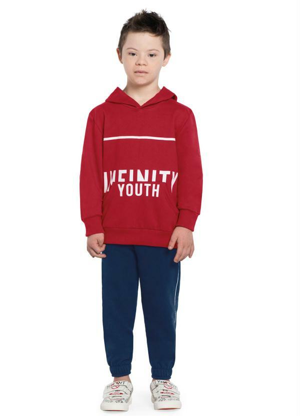 Rovitex Kids - Conjunto Infantil Moletom Infinity Vermelho