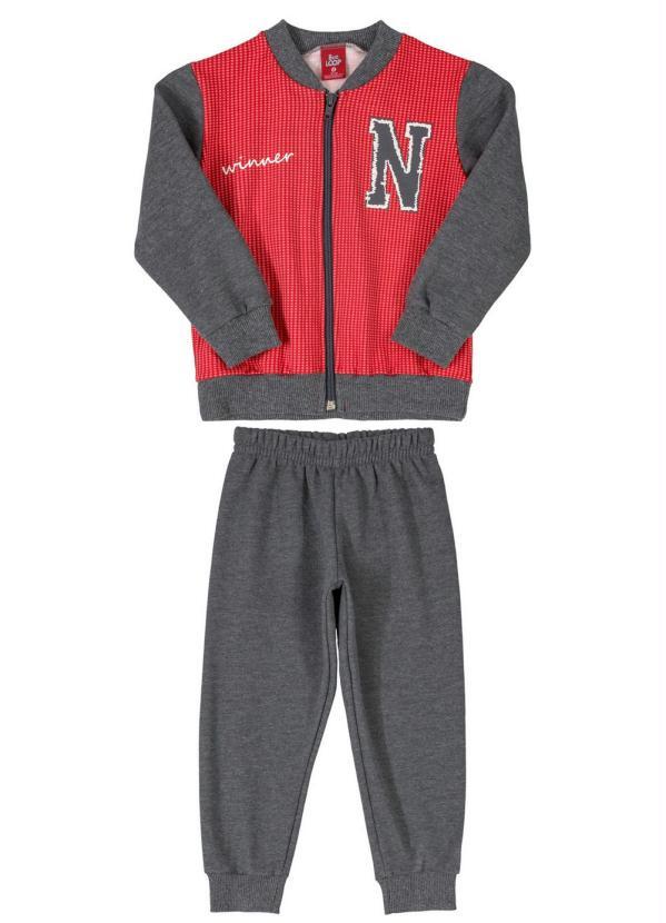 Bee Loop - Conjunto Infantil Moletom Vermelho
