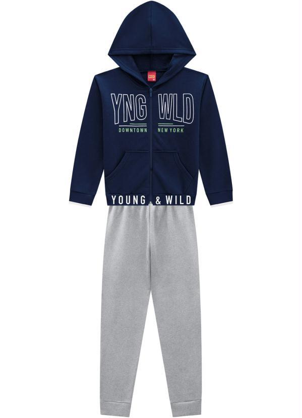 Kyly - Conjunto Jaqueta e Calça Azul Marinho