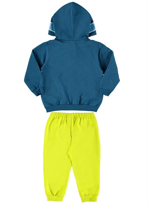 Quimby - Conjunto Jaqueta e Calça em Moletom Azul 2