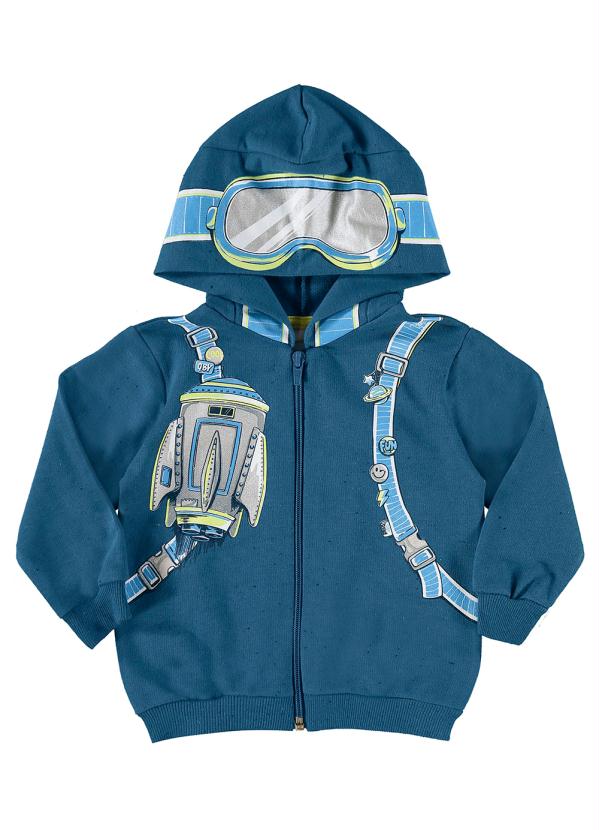 Quimby - Conjunto Jaqueta e Calça em Moletom Azul 3