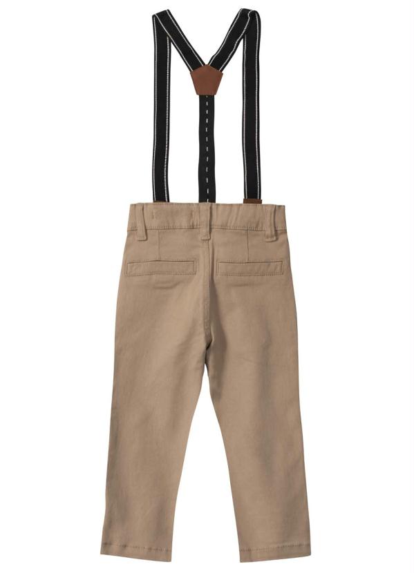 Carinhoso - Conjunto Marrom com Suspensório Menino 3