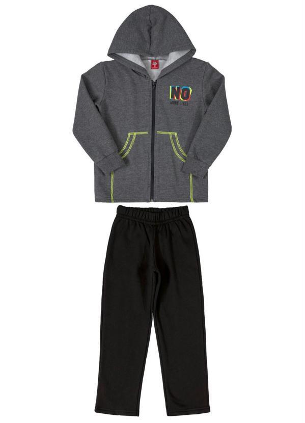 Bee Loop - Conjunto Moletom Infantil Cinza