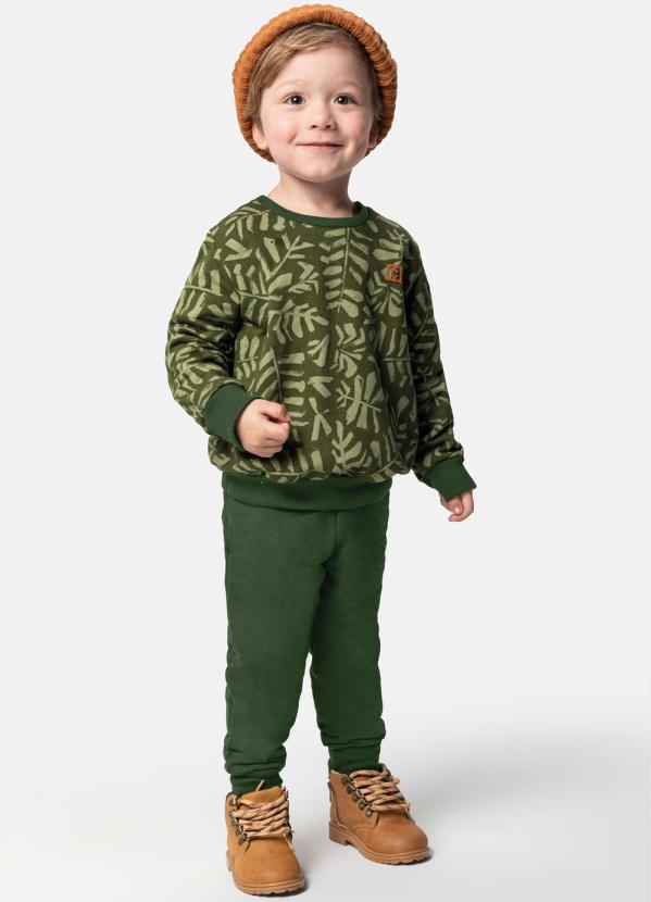 Carinhoso - Conjunto Verde Folhagem Slim Menino 1