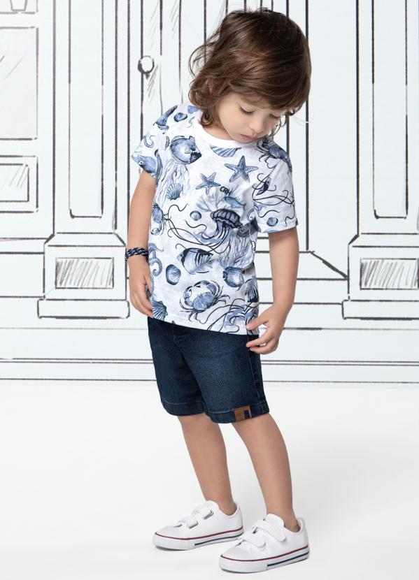 Carinhoso - Conjunto Azul Marinho Estrelas do Mar Menino