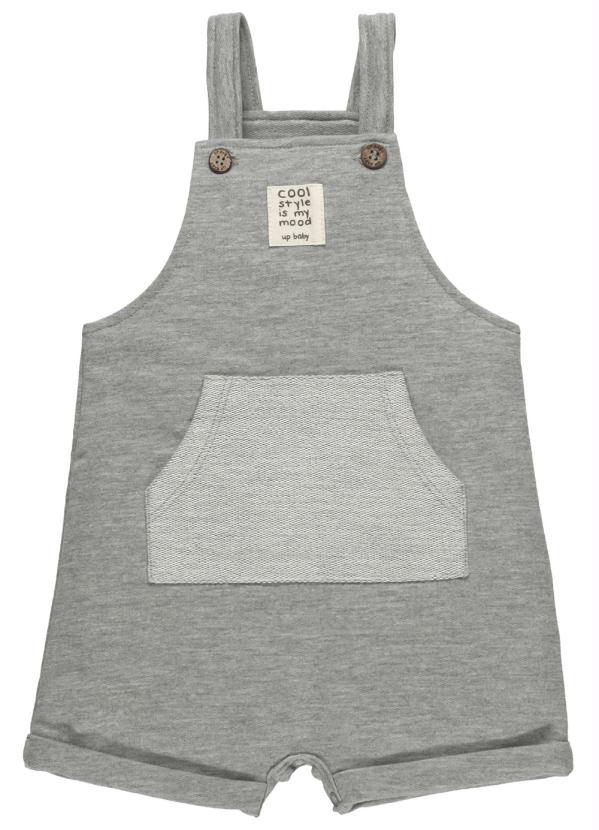 Up Baby - Conjunto Bebê Jardineira e Camiseta Branco 5