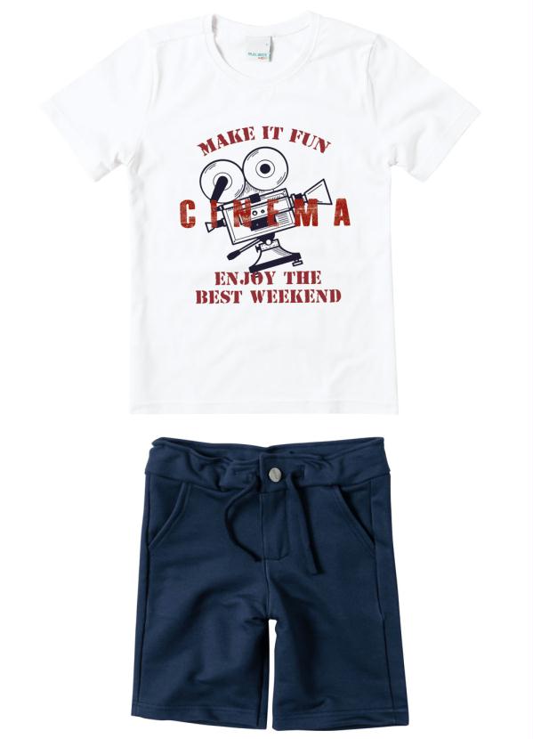 Malwee Kids - Conjunto Branca Cinema Moletom