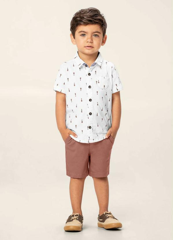 Carinhoso - Conjunto Branco Slim Sarja