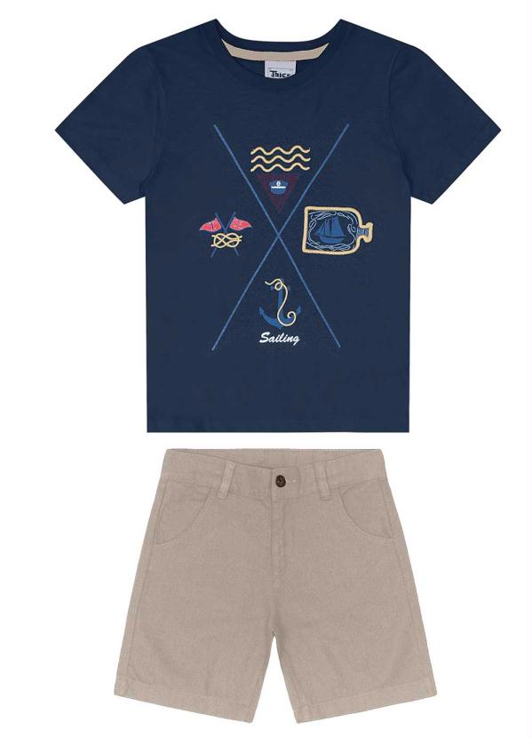Trick Nick - Conjunto Camiseta com Bermuda Trick Nick Azul