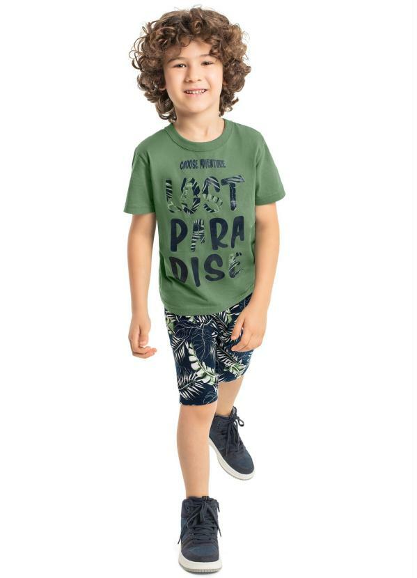 Bee Loop - Conjunto Camiseta Curta e Bermuda Verde