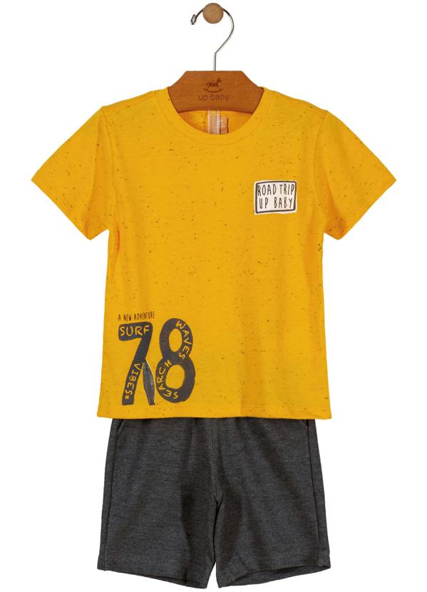 Up Baby - Conjunto Camiseta e Bermuda Amarelo