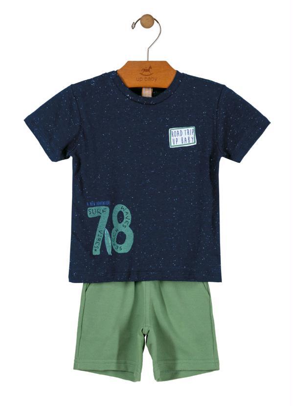 Up Baby - Conjunto Camiseta e Bermuda Azul