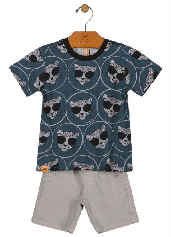 Up Baby - Conjunto Camiseta e Bermuda Azul