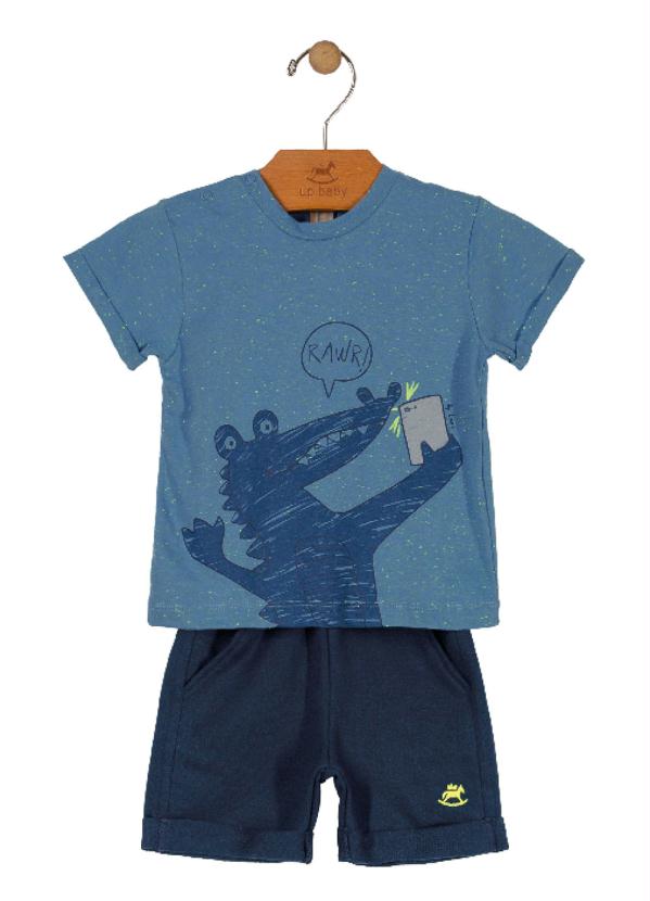Up Baby - Conjunto Camiseta e Bermuda Azul