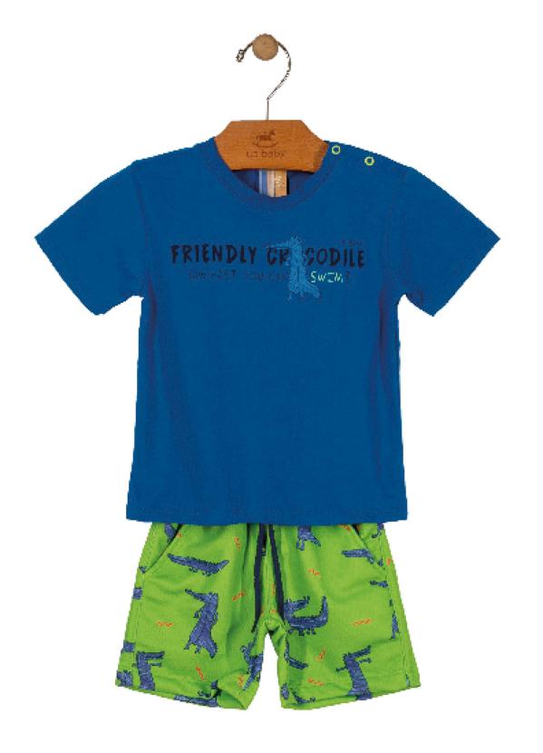 Up Baby - Conjunto Camiseta e Bermuda Azul