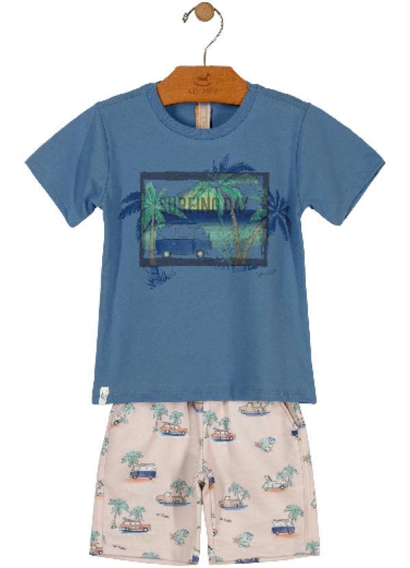 Up Baby - Conjunto Camiseta e Bermuda Azul