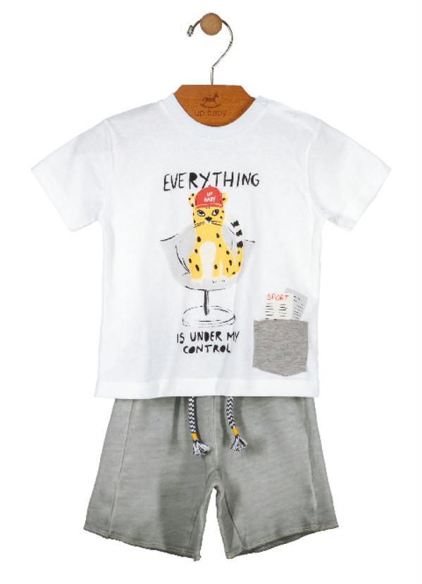 Up Baby - Conjunto Camiseta e Bermuda Branco