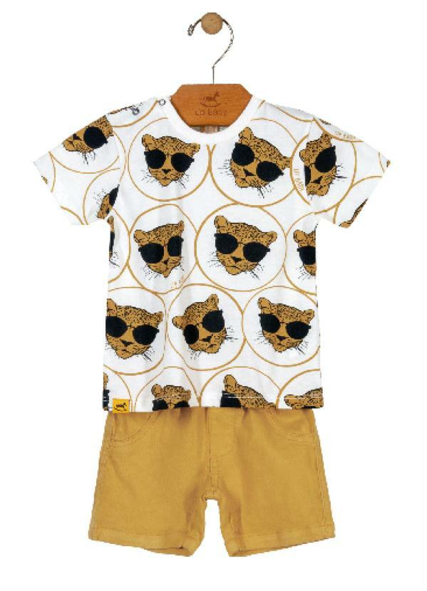 Up Baby - Conjunto Camiseta e Bermuda Branco