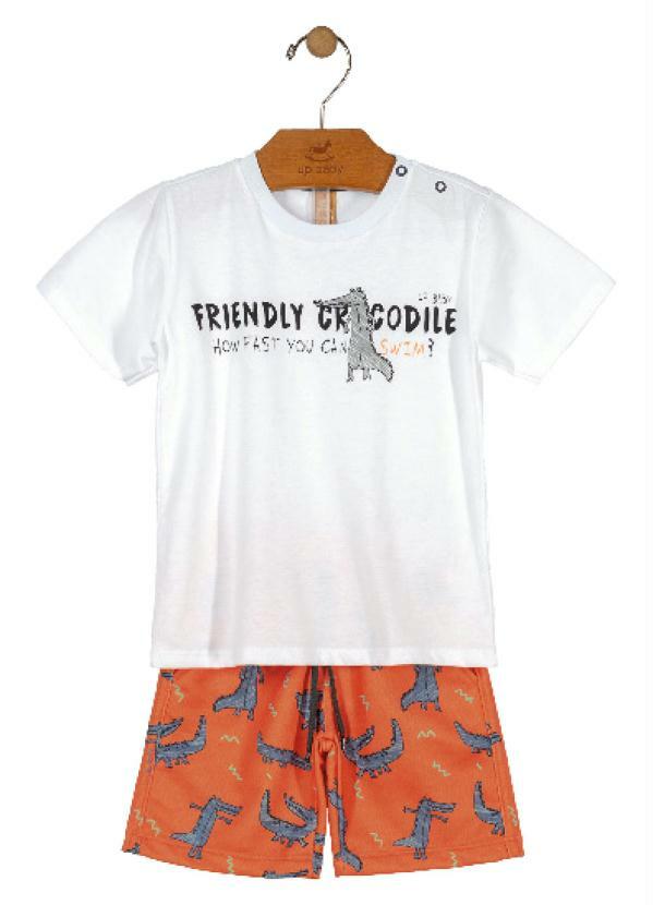 Up Baby - Conjunto Camiseta e Bermuda Branco