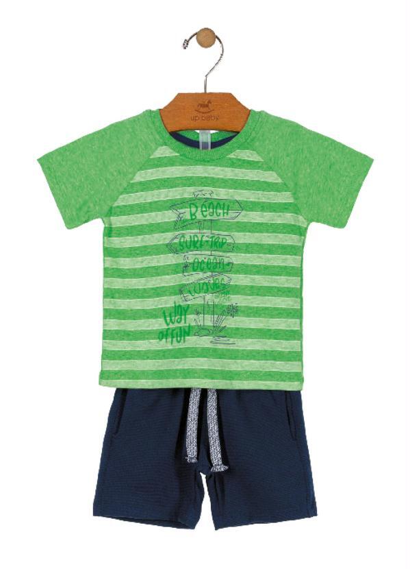 Up Baby - Conjunto Camiseta e Bermuda Verde