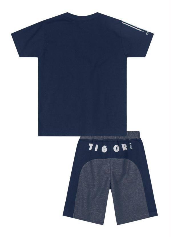 Tigor T Tigre - Conjunto Curto Malha Menino Azul 2