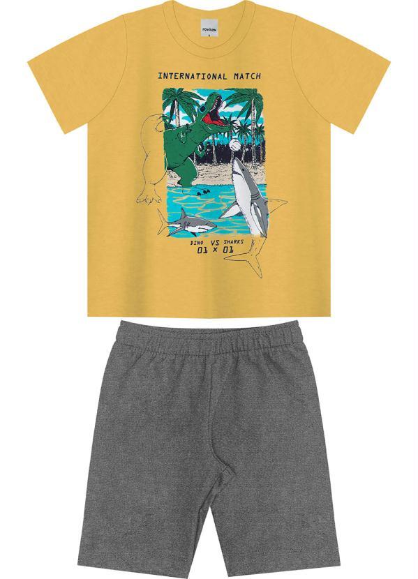 Rovi Kids - Conjunto Dino X Sharks Amarelo