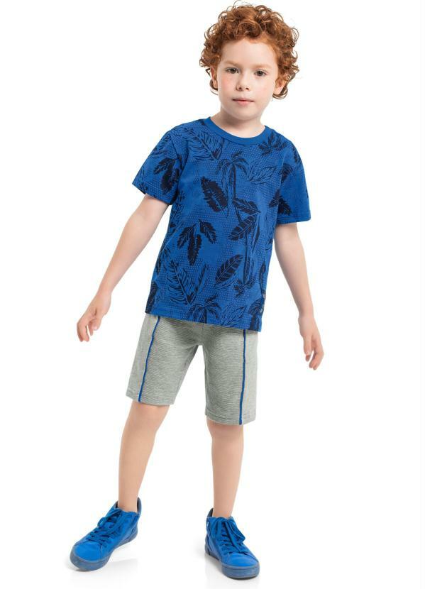 Quimby - Conjunto Infantil Camiseta e Bermuda Verde