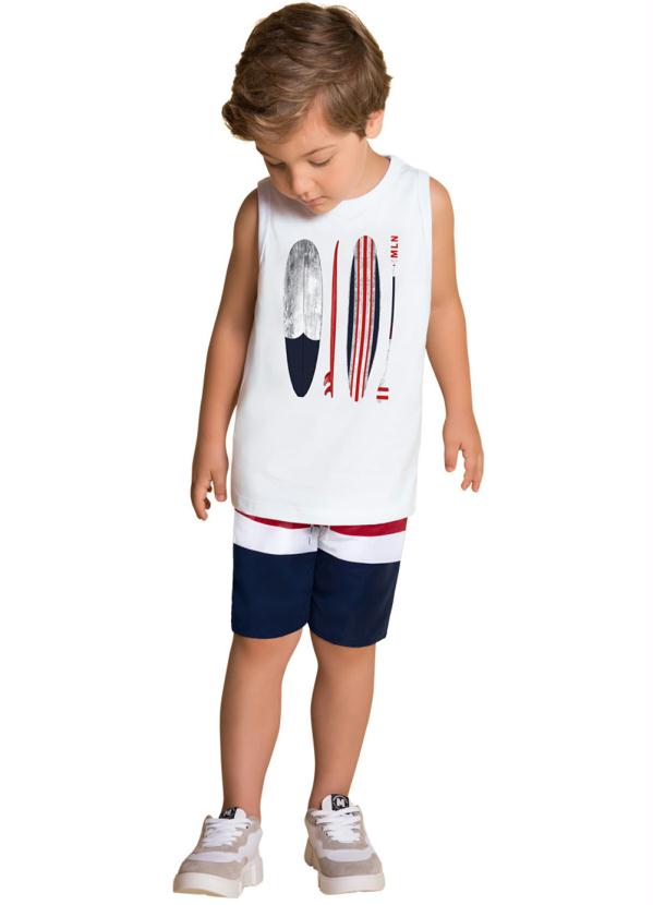 Milon - Conjunto Infantil Masculino Branco