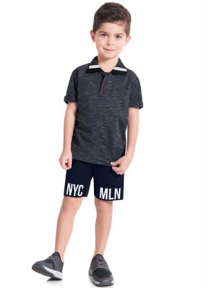 Milon - Conjunto Infantil Masculino Cinza - MILON