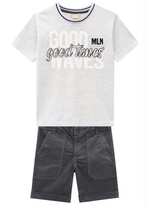 Milon - Conjunto Infantil Masculino Mescla - MILON