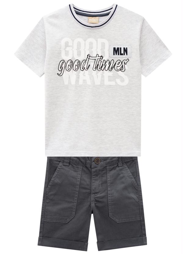 Milon - Conjunto Infantil Masculino Mescla