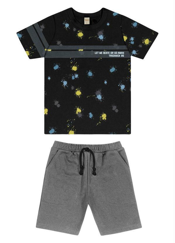Trick Nick - Conjunto Infantil Masculino Preto