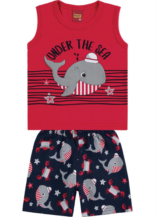 Kyly - Conjunto Infantil Masculino Vermelho