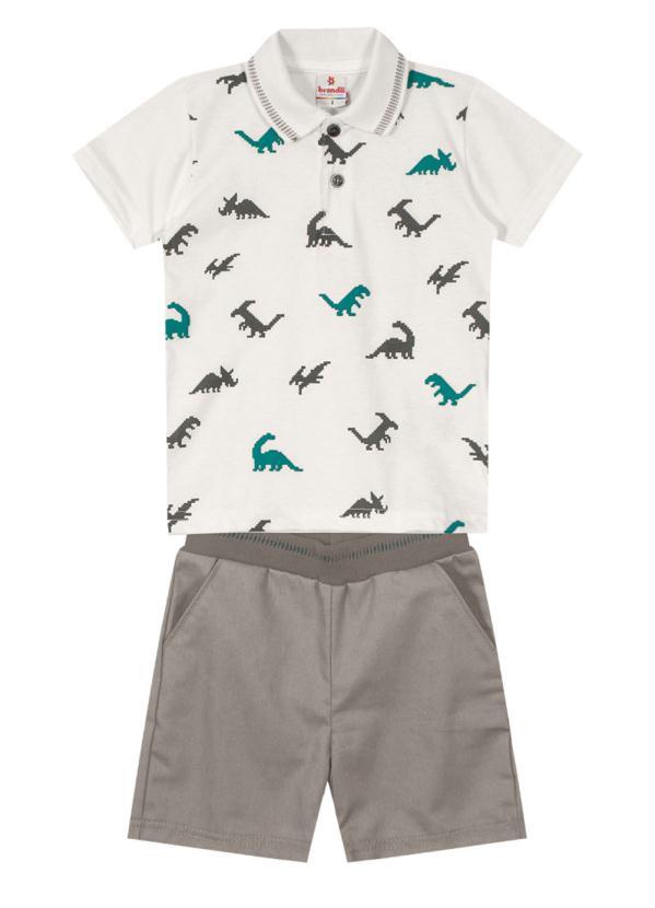 Brandili - Conjunto Infantil Menino de Dinossauro Natural 2