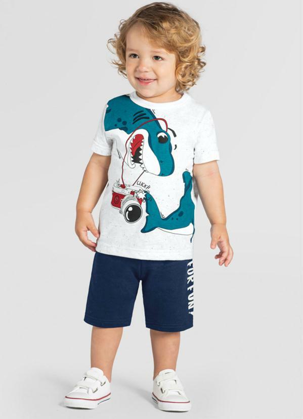Brandili - Conjunto Infantil Menino de Tubarão Branco