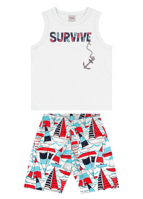 Rovi Kids - Conjunto Infantil Survive Branco