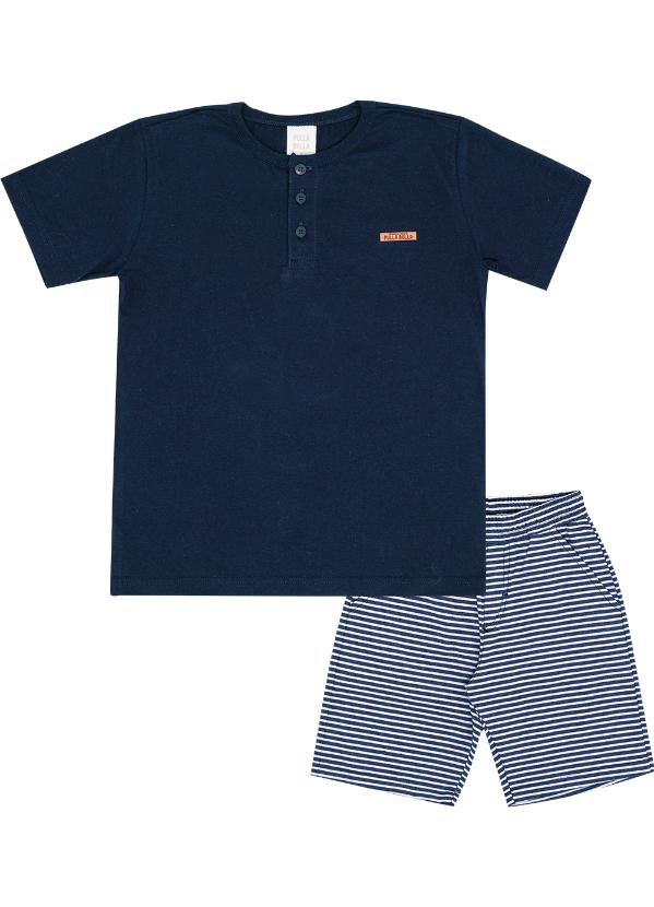 Pulla Bulla - Conjunto Meia Malha Azul 2