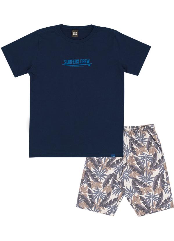 Pulla Bulla - Conjunto Meia Malha Azul 2