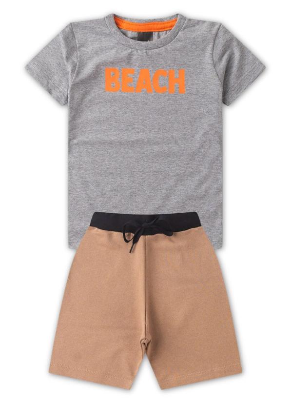 Rosa Azul - Conjunto Menino Verão Beach Kangulu Mescla