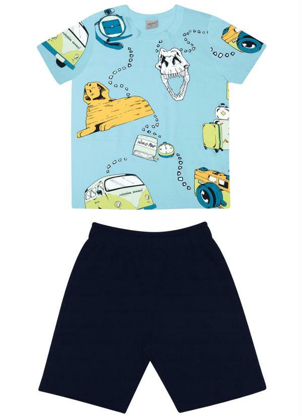 Rovi Kids - Conjunto Menino Viagem Azul