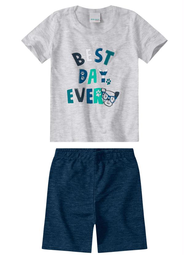Malwee Kids - Conjunto Mescla Best Day Ever em Moletinho Menin