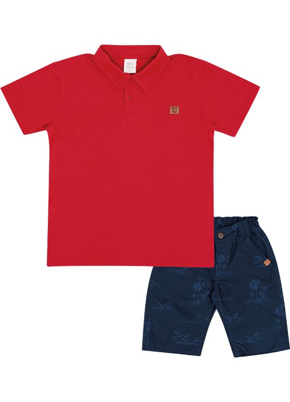 Pulla Bulla - Conjunto Piquet com Elastano Vermelho 1
