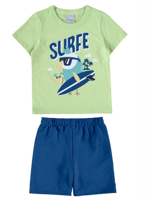 Malwee Kids - Conjunto Surfe Comfort Menino Verde