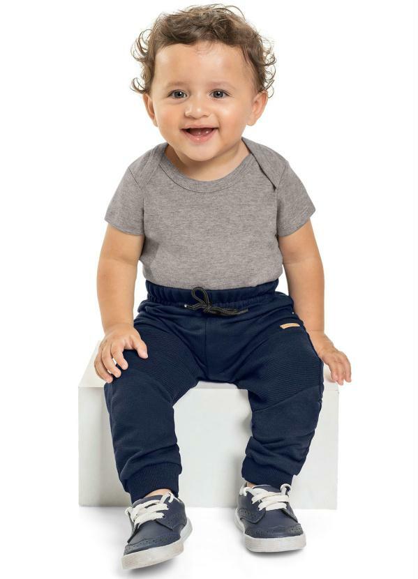 Quimby - Calça Moletom Bebê Menino Azul 3