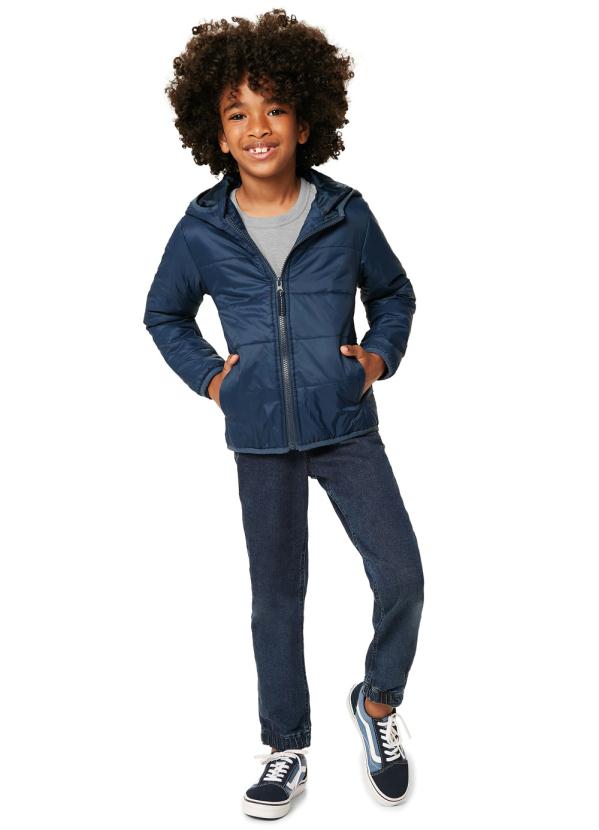 Malwee Kids - Jaqueta Azul Marinho com Capuz em Matelassê 2