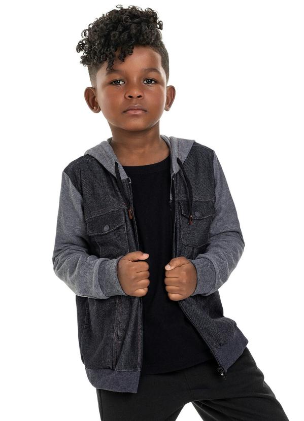 Quimby - Jaqueta Infantil em Moletom Preto 2