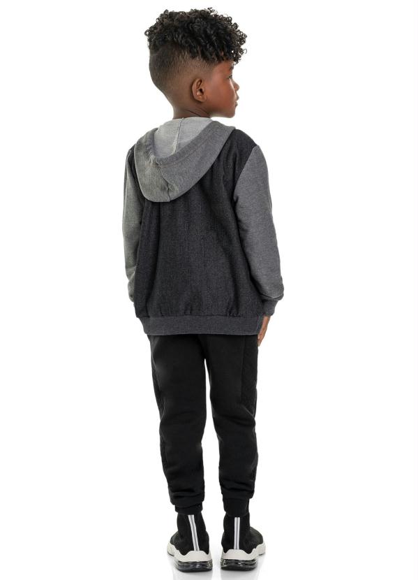 Quimby - Jaqueta Infantil em Moletom Preto 5