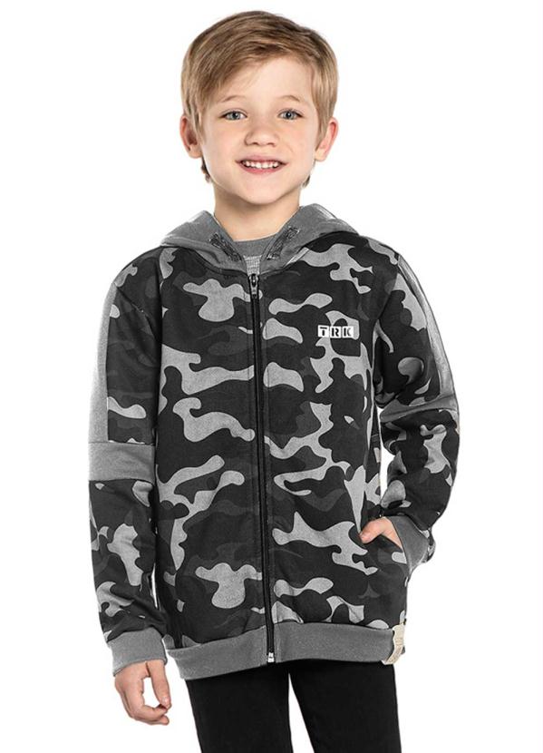 Trick Nick - Jaqueta Infantil Estampa Camuflada Cinza 1